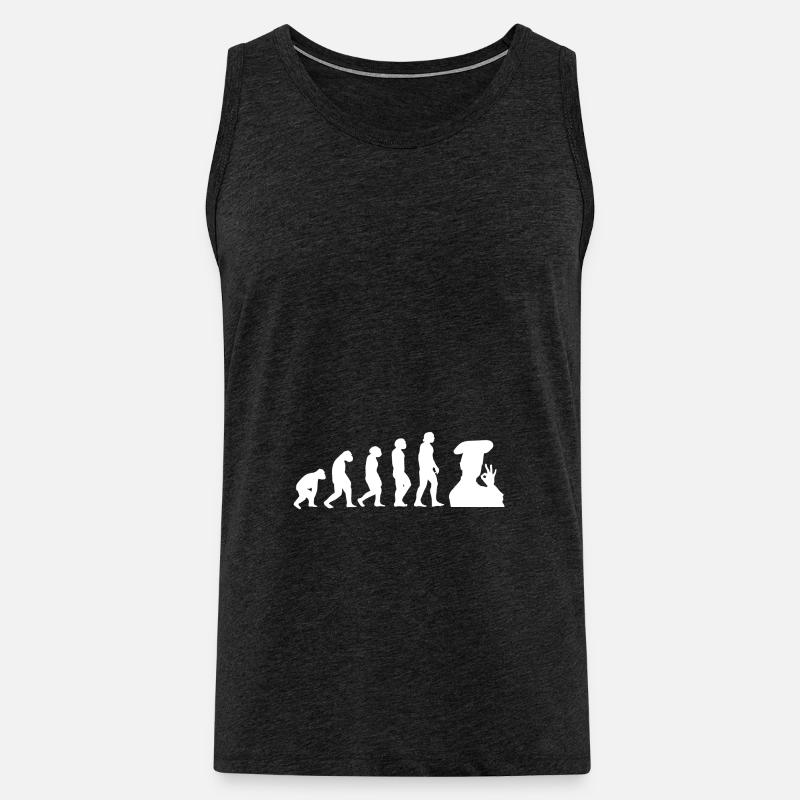 Evolution Koch - Männer Premium Bio Tank Top - Anthrazit