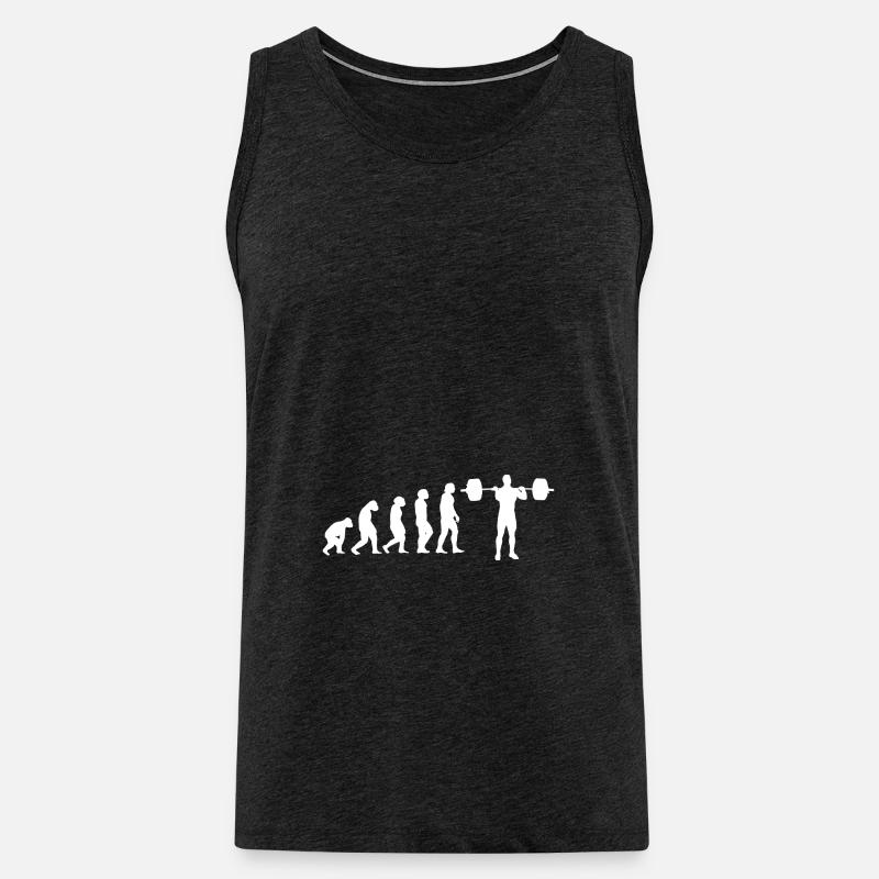 Evolution Gewichtheber - Männer Premium Bio Tank Top - Anthrazit