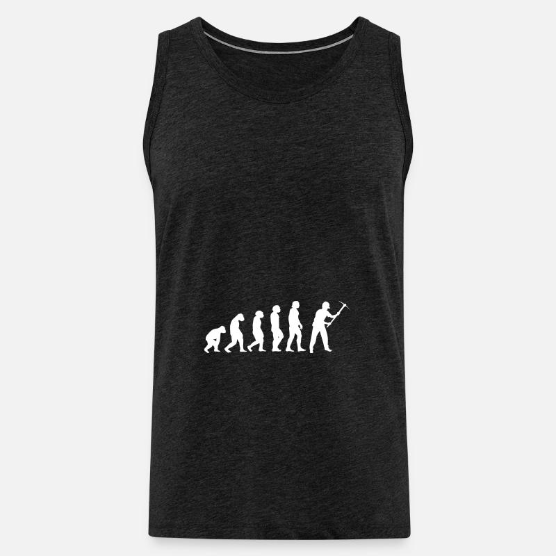 Evolution Bergmann - Männer Premium Bio Tank Top - Anthrazit
