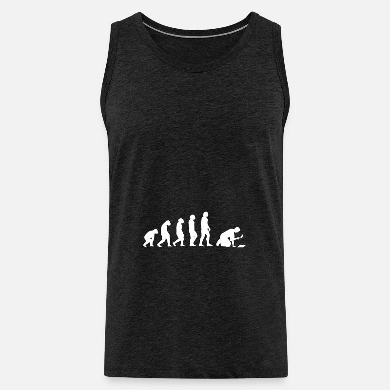 Evolution Fliesenleger - Männer Premium Bio Tank Top - Anthrazit