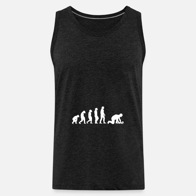 Evolution Pflasterer - Männer Premium Bio Tank Top - Anthrazit