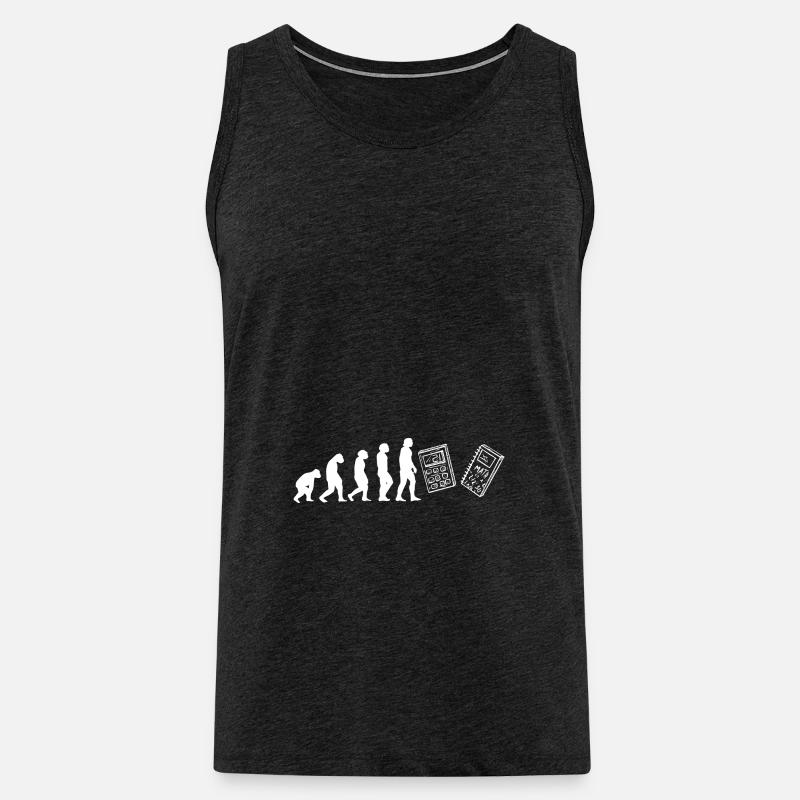 Evolution Mathelehrer - Männer Premium Bio Tank Top - Anthrazit
