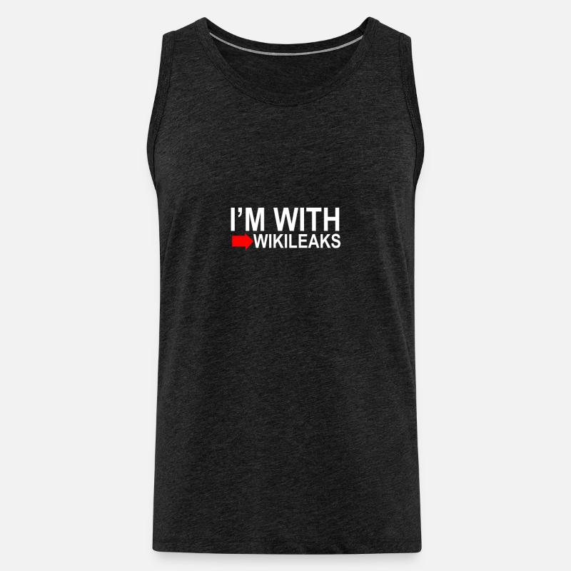 Ich bin mit wikileaks - Männer Premium Bio Tank Top - Anthrazit