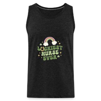Glücklichste Krankenschwester aller Zeiten Nicu Er Peds Retro Krankenschwester St - Männer Premium Bio Tank Top - Anthrazit - Vorne - AI Model Male 185 dark (185cm)