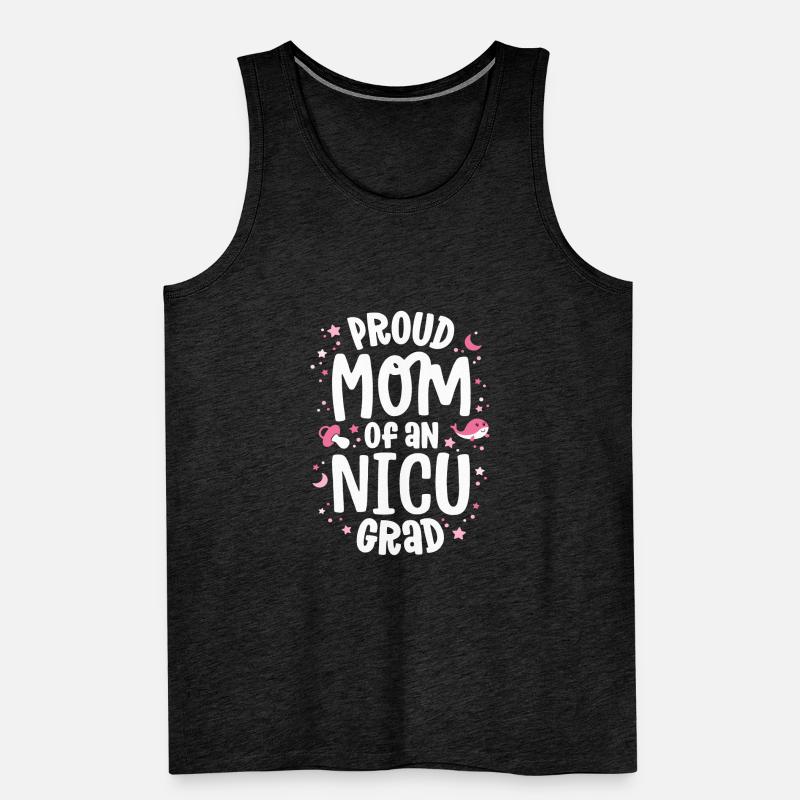 Stolze Mutter einer NICU-Absolventin NICU Grad Mutter Männer Premium Bio Tank Top