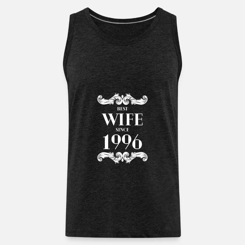 Beste Ehefrau seit 1996 Hochzeit - Männer Premium Bio Tank Top - Anthrazit
