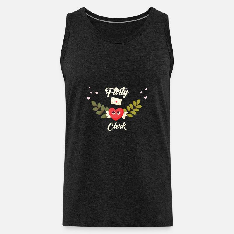 Flirty Sachbearbeiter - Männer Premium Bio Tank Top - Anthrazit