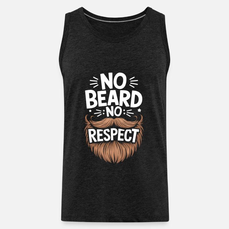 Bart Schnurrbart Bärtige Männer - Männer Premium Bio Tank Top - Anthrazit