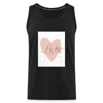 Liebe rosegold - Männer Premium Bio Tank Top - Anthrazit - Vorne - AI Model Male 185 dark (185cm)