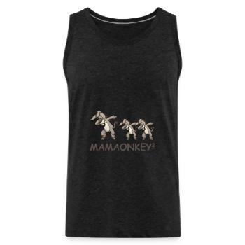 Schwanger werdene Mutter Zwillinge Esel - Männer Premium Bio Tank Top - Anthrazit - Vorne - AI Model Male 185 dark (185cm)