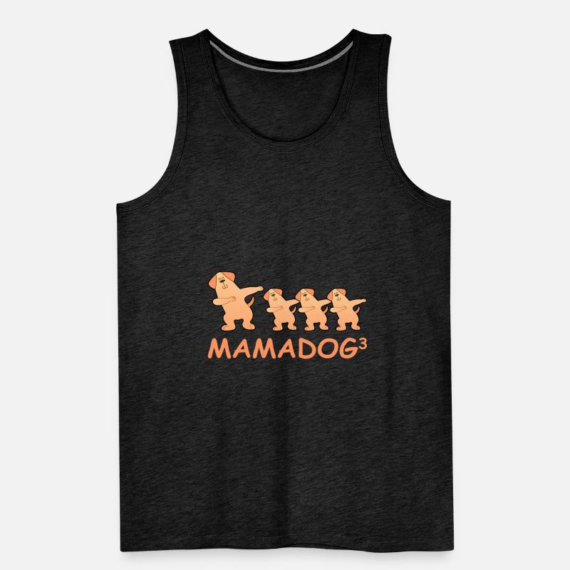 Schwanger werdene Mutter Drillinge Hund Männer Premium Bio Tank Top