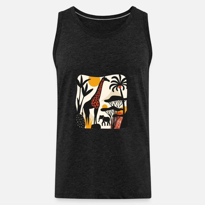 Afrikanische Savanne - Männer Premium Bio Tank Top - Anthrazit