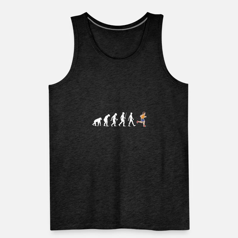Running Evolution Jogging Cardio Run Runner Gift Men's Premium Organic Tank Top