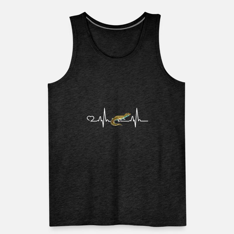 Leopardgecko Evolution Eidechse Reptilien Geschenk Männer Premium Bio Tank Top
