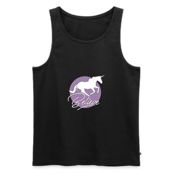 Einhorn - Männer Premium Bio Tank Top - Anthrazit - Vorne - AI Model Male 185 dark (185cm)