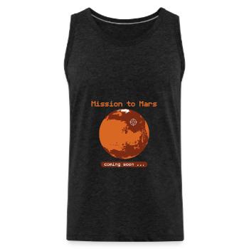 Mission to Mars ! - Men's Premium Organic Tank Top - charcoal grey - Front - Alexander (188cm)