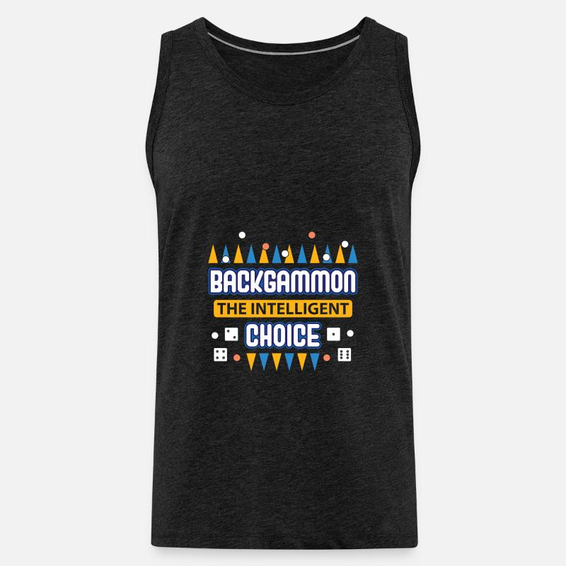 Backgammon Spiel - Männer Premium Bio Tank Top - Anthrazit