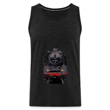 Dampflok 50 3501 - Männer Premium Bio Tank Top - Anthrazit - Vorne - Alexander (188cm)