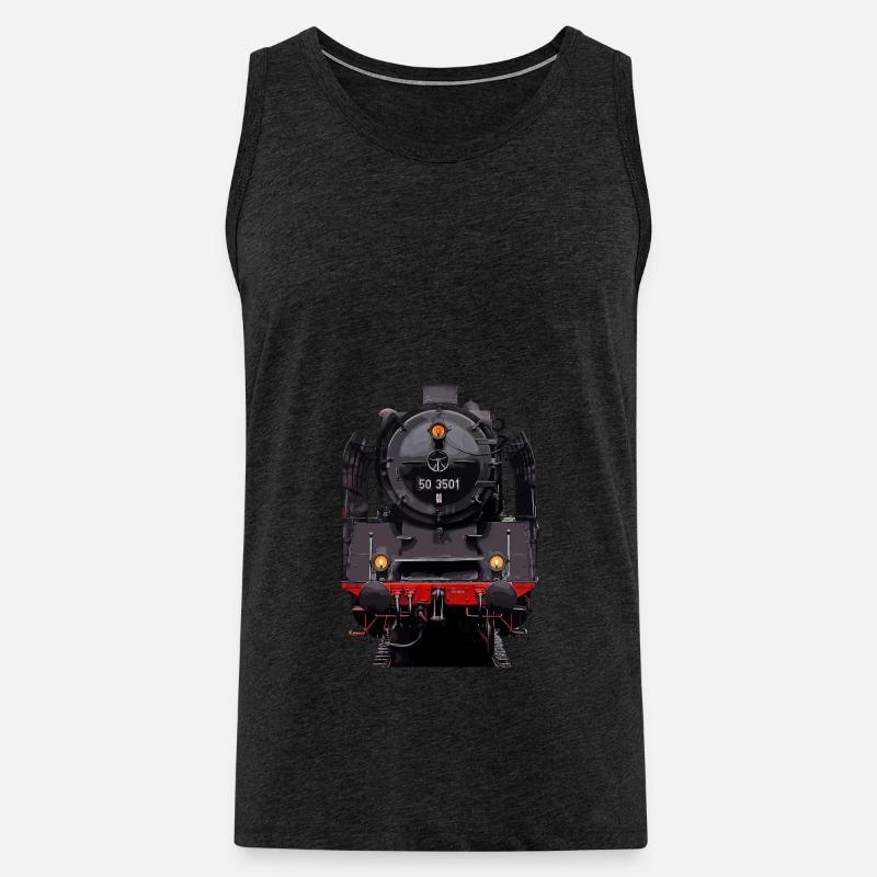 Locomotive à vapeur 50 3501 - Débardeur bio Premium Homme - charbon
