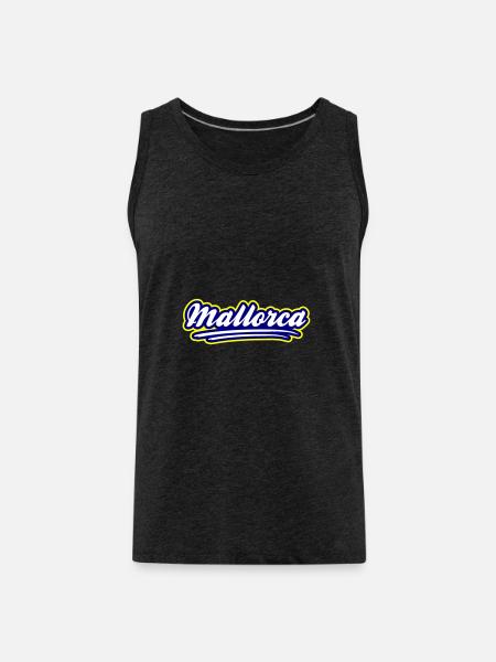 Mallorca Stylish - Men's Premium Organic Tank Top - charcoal grey