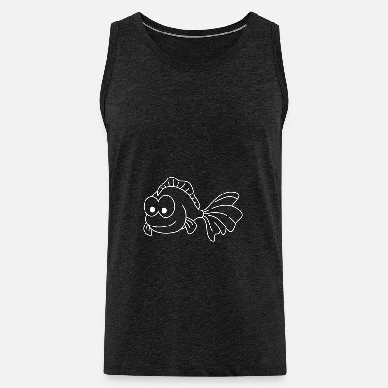 Goldfisch Comic Tier - Männer Premium Bio Tank Top - Anthrazit