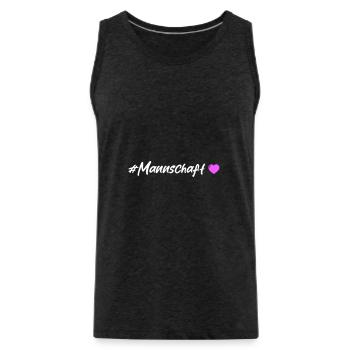 Mannschaft Herz - Männer Premium Bio Tank Top - Anthrazit - Vorne - AI Model Male 185 dark (185cm)