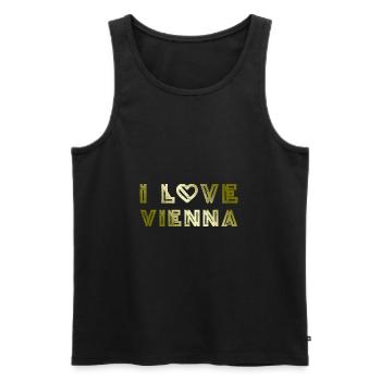 J’aime Vienne - Débardeur bio Premium Homme - charbon - Devant - AI Model Male 185 dark (185cm)
