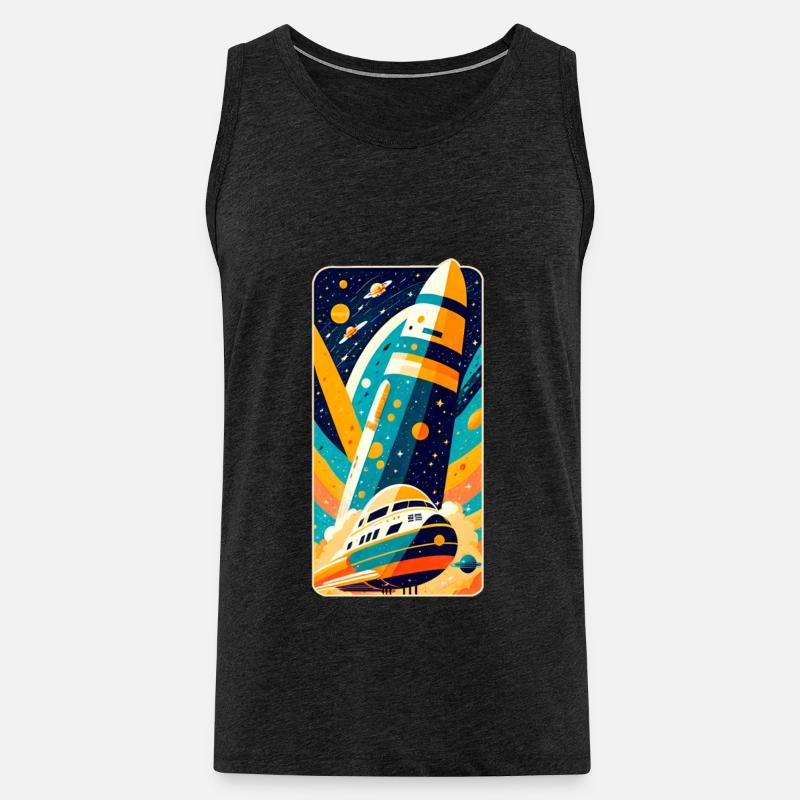 Space Shuttle - Männer Premium Bio Tank Top - Anthrazit