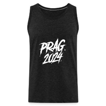 Prag 2024 Urlaub Team - Männer Premium Bio Tank Top - Anthrazit - Vorne - AI Model Male 185 dark (185cm)
