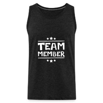 Team Mitglied - Männer Premium Bio Tank Top - Anthrazit - Vorne - Alexander (188cm)