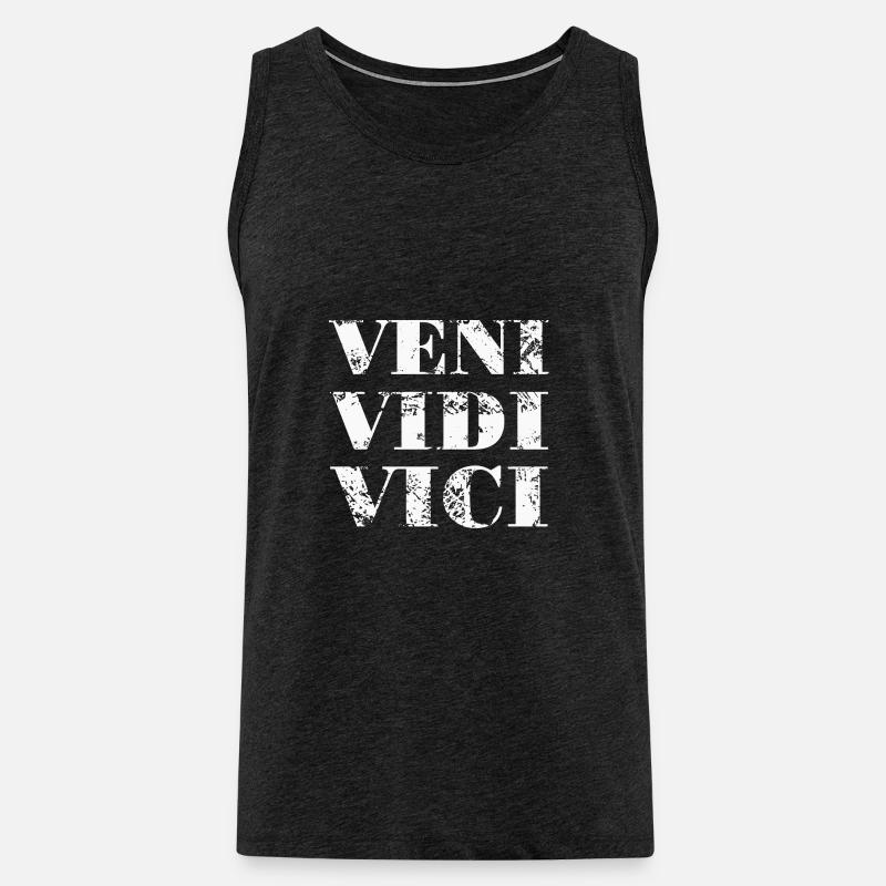 VENI VIDI VICI - Männer Premium Bio Tank Top - Anthrazit