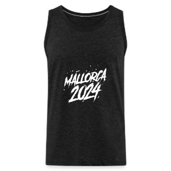 Mallorca 2024 Holiday Team - Men's Premium Organic Tank Top - charcoal grey - Front - Alexander (188cm)