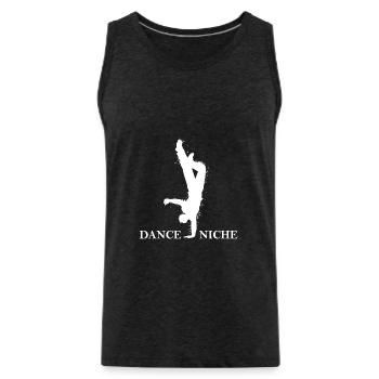 Dancing Dance Music - Männer Premium Bio Tank Top - Anthrazit - Vorne - AI Model Male 185 dark (185cm)