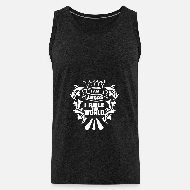 Lucas - Männer Premium Bio Tank Top - Anthrazit