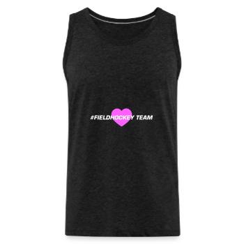 fieldhockey team herz - Männer Premium Bio Tank Top - Anthrazit - Vorne - AI Model Male 185 dark (185cm)