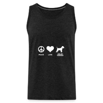 Welsh Terrier - Men's Premium Organic Tank Top - charcoal grey - Front - Alexander (188cm)