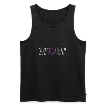 Cœur d’équipe 2024 - Débardeur bio Premium Homme - charbon - Devant - AI Model Male 185 dark (185cm)