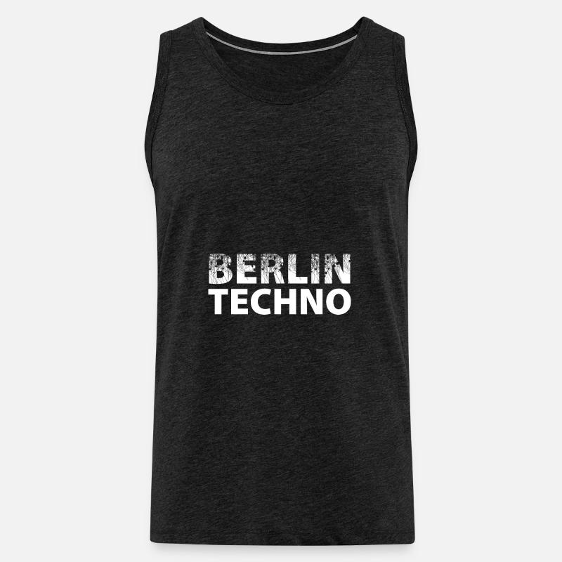Berlin Techno - Männer Premium Bio Tank Top - Anthrazit