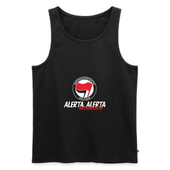 Alerta, Alerta, Antifascista - Männer Premium Bio Tank Top - Anthrazit - Vorne - Alexander (188cm)