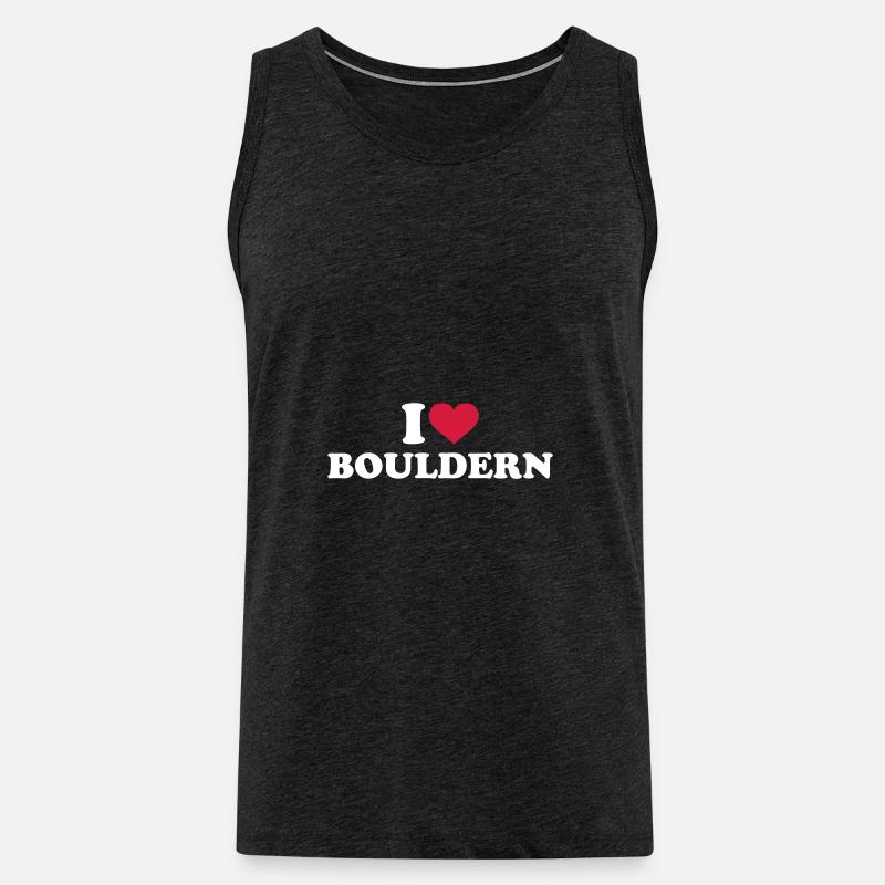 Bouldern - Männer Premium Bio Tank Top - Anthrazit