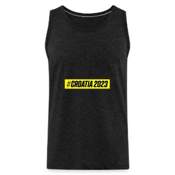 Croatia 2023 - Männer Premium Bio Tank Top - Anthrazit - Vorne - AI Model Male 185 dark (185cm)