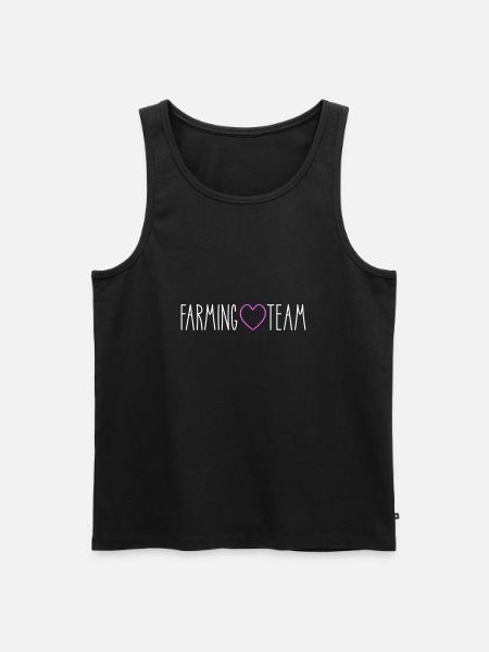 Farming Team Heart - Men's Premium Organic Tank Top - charcoal grey