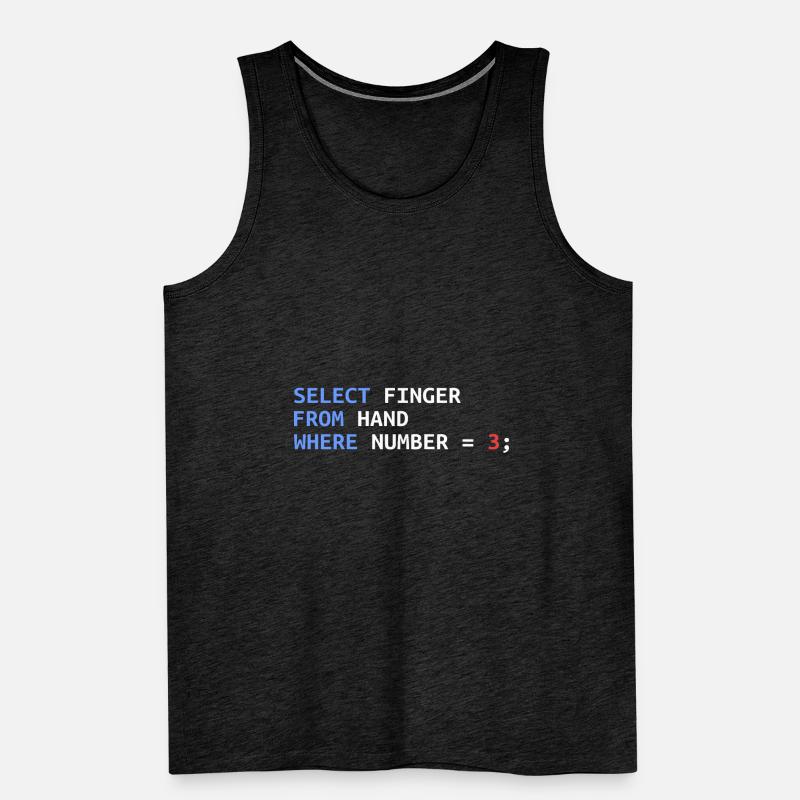 Middle Finger Select SQL Developer Funny Gift Men's Premium Organic Tank Top