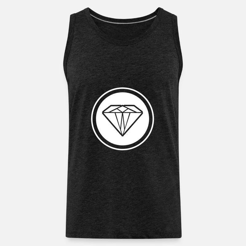 Diamant Symbol - Männer Premium Bio Tank Top - Anthrazit