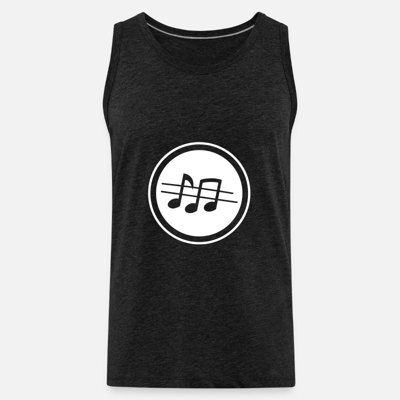 Musik Noten - Männer Premium Bio Tank Top - Anthrazit