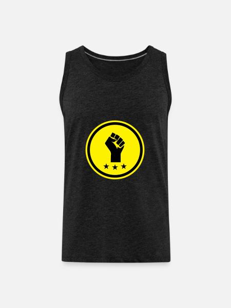 Hand Faust - Männer Premium Bio Tank Top - Anthrazit