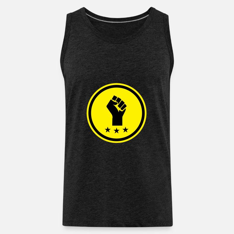 Hand Faust - Männer Premium Bio Tank Top - Anthrazit