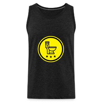Wc toilet - Men's Premium Organic Tank Top - charcoal grey - Front - Alexander (188cm)