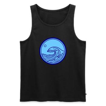 Sea Ocean Wave Water - Men's Premium Organic Tank Top - charcoal grey - Front - Alexander (188cm)