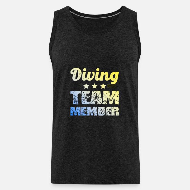 Diving Team - Männer Premium Bio Tank Top - Anthrazit